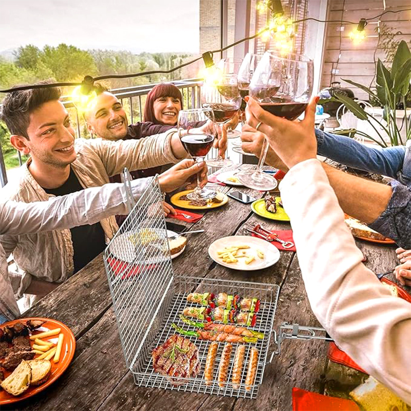 Panier à grill barbecue en acier inoxydable avec poignée – Image 4