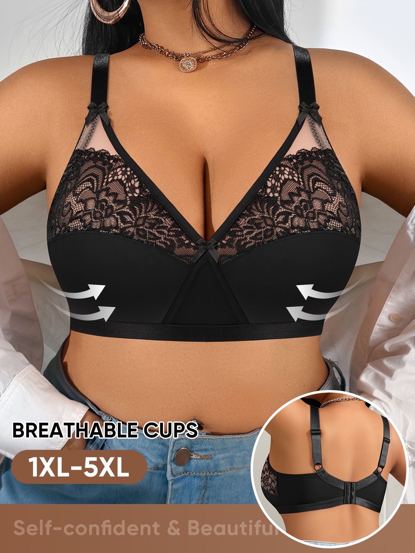 Soutien-gorge MIOTAN femme grande taille sans couture – Image 4