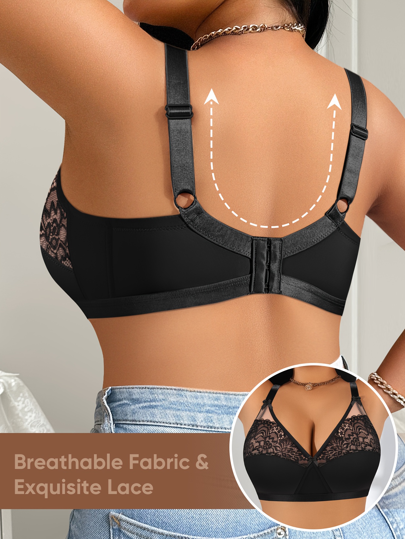 Soutien-gorge MIOTAN femme grande taille sans couture – Image 3