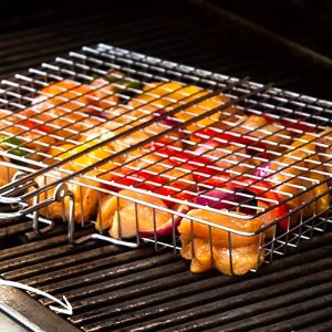 Panier à grill barbecue en acier inoxydable avec poignée