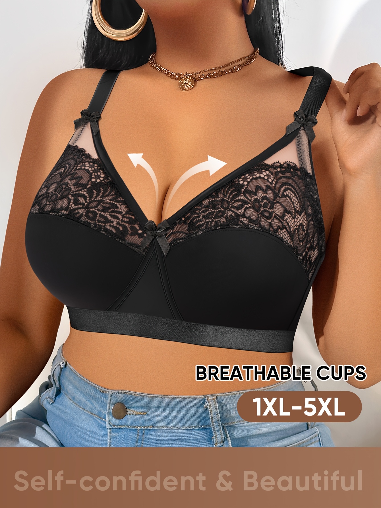 Soutien-gorge MIOTAN femme grande taille sans couture – Image 5